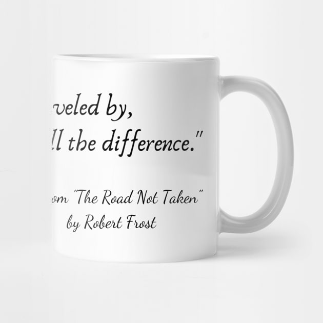 A Quote from "The Road Not Taken" by Robert Frost by Poemit